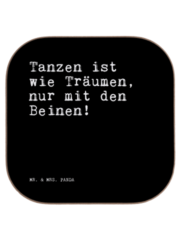 Mr. & Mrs. Panda Untersetzer Tasse Tanzen ist wie Träumen,... mi... in Schwarz