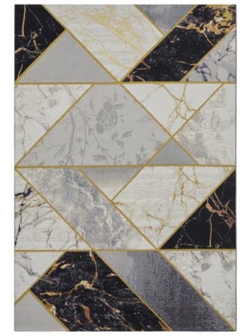 Teppich Boss Flair In- und Outdoor Teppich Noble Schwarz Grau Gold