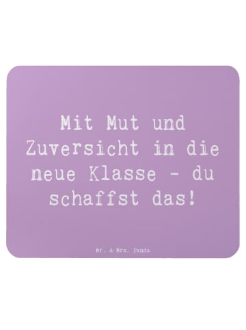 Mr. & Mrs. Panda Mouse Pad Spruch Erster Schultag Mut und Zuvers... in Lavendeltraum