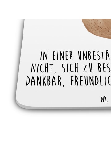 Mr. & Mrs. Panda Glasuntersetzer Bär Schulterblick mit Spruch in Weiß