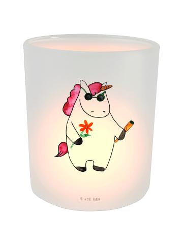 Mr. & Mrs. Panda Kerzenhalter Glas Einhorn Woodstock ohne Spruch in Transparent
