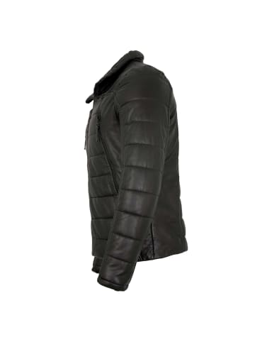 JILANI Stepplederjacke Lammnappa in Schwarz