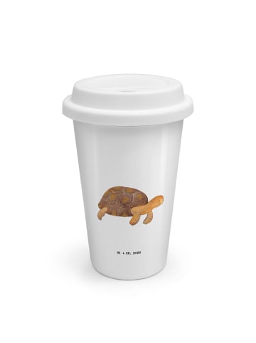 Mr. & Mrs. Panda To Go Becher Schildkröte MHerzieren ohne Spruch in Weiß