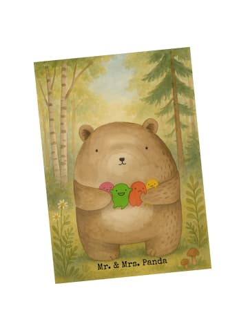 Mr. & Mrs. Panda Postkarte Bär Gefühl Design ohne Spruch in Weiß