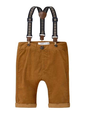 name it Cordhose mit Hosenträgern in bone brown