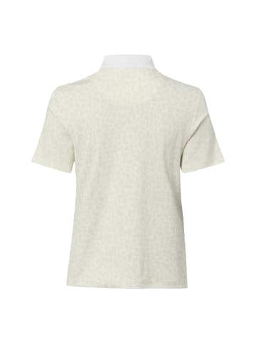 MARC CAIN COLLECTIONS Poloshirt in beige weiß - 0001