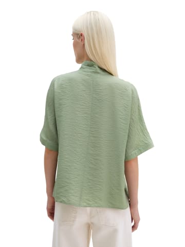 Marc O'Polo Crinkle-Schluppenbluse regular in Fresh Sage