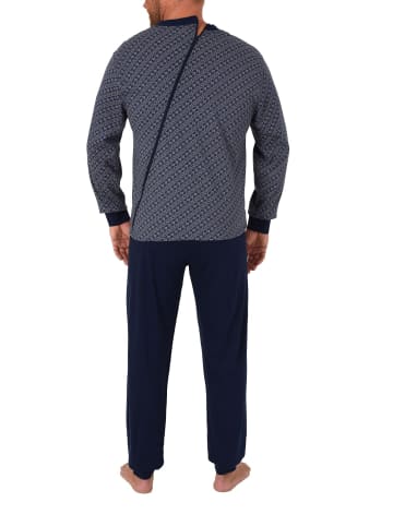 NORMANN Pflegeoverall langarm diagonalen Reissverschluss - 21536 in navy