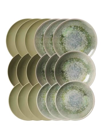 Ritzenhoff & Breker 18er Set Teller-Set Cecina in Grün / Jade