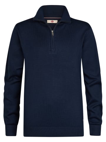 Petrol Industries Strickpullover mit Reißverschluss ironshore in Blau