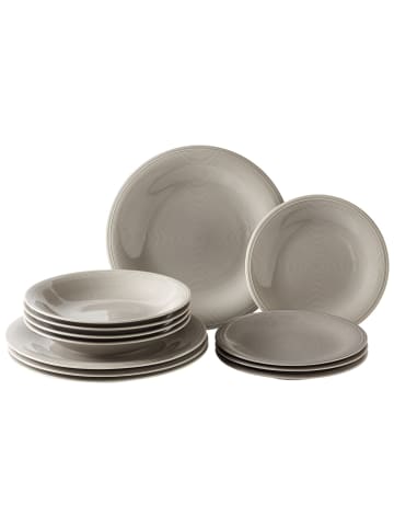 like. by Villeroy & Boch Starter Teller Set 12tlg. Color Loop Stone in grau