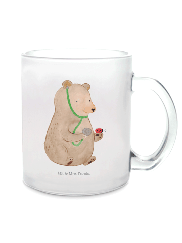 Mr. & Mrs. Panda Kaffeebecher Bär Arzt ohne Spruch in Transparent