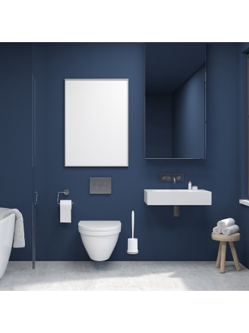 Toilettenbürste in Weiß/ Grau