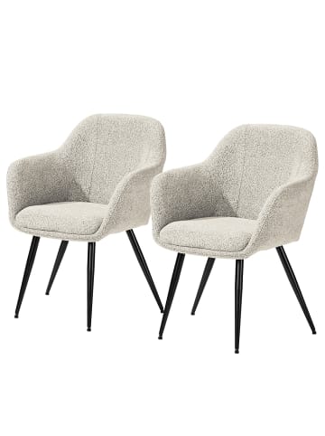 home24 home24 Polsterstuhl 2er-Set im modern Stil in Beige