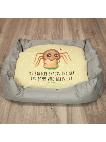 Mr. & Mrs. Panda Katzenkissen Spinne Agathe Sandwich mit Spruch in Gelb Pastell