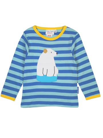 Toby Tiger Langarmshirt mit Eisbär Applikation in blau