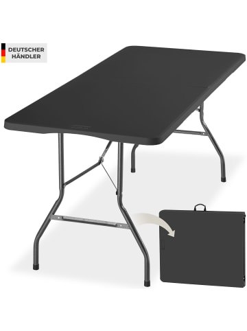 tectake Outdoor-Tisch klappbar, gummierter Tragegriff, 120 kg Belastbarkeit
