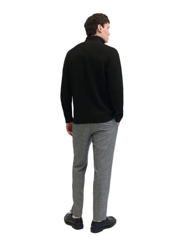 Jack & Jones Pullover JPRBLAMILANO STITCH KNIT HALF ZIP in Schwarz