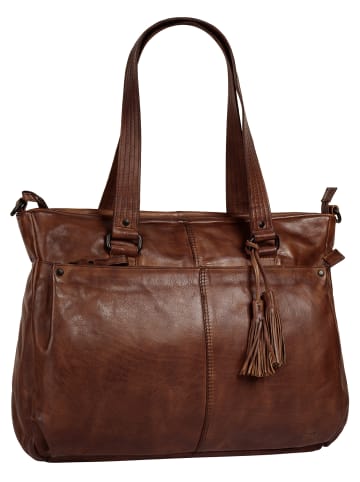 SPIKES & SPARROW Shopper in cognac