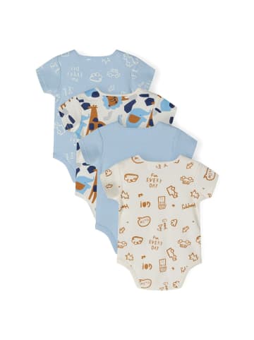 Minoti 4er. Set: Kurzarmbody 24babypack2 in hellblau