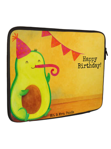 Mr. & Mrs. Panda Laptop Tasche Avocado Geburtstag Design mit Spruch in Weiß