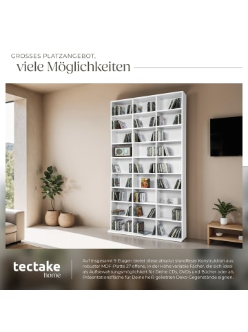 tectake Medienregal Christel in Holzoptik 180x102x23,5cm
