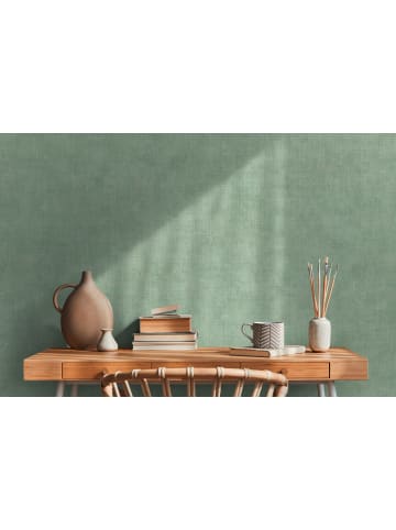 A.S. Création Tapete Concrete Grid in Mintgrün