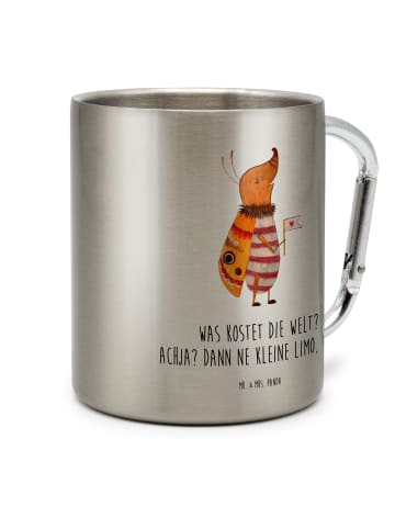 Mr. & Mrs. Panda Tasse Nachtfalter Fähnchen mit Spruch in Silber