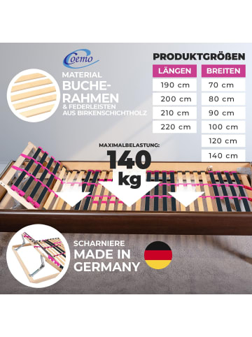 Coemo Lattenrost PINK DREAM in Natur