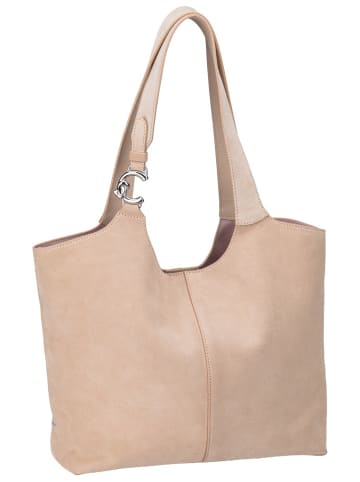 COCCINELLE Einkaufstasche C-Easy Suede in Sandshell/Sandshell