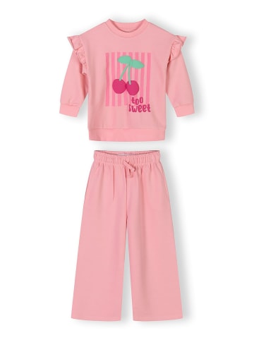 Minoti 2-tlg Langarmshirt & Hose 30SET100 in hellpink