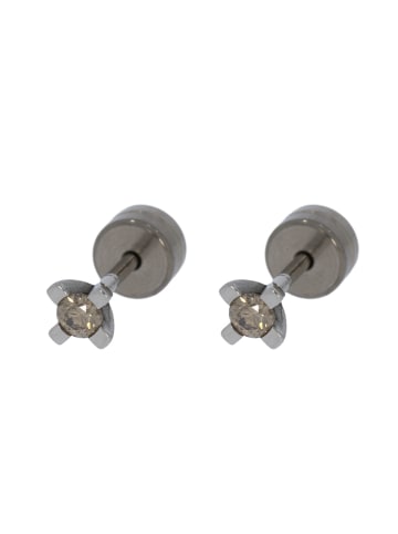 Xen Ohrstecker "mit Brillant 0,16 ct. Cognac" in Silber