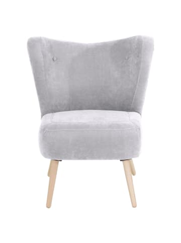 58 aufm Kessel SESSEL Kathy Bezug Veloursstoff Buche natur / silber