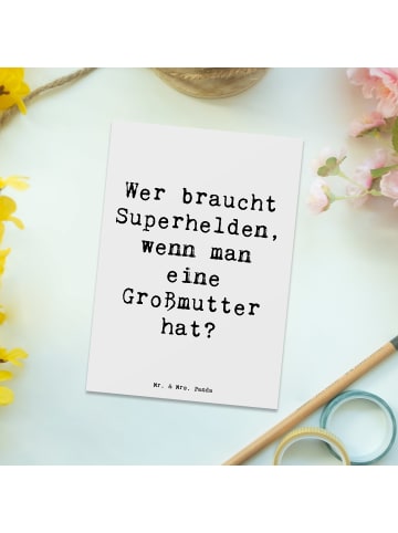 Mr. & Mrs. Panda Postkarte Großmutter Liebe mit Spruch in Weiß