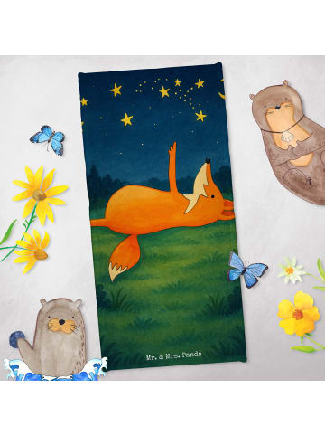 Mr. & Mrs. Panda Handtuch Fuchs Sterne Design ohne Spruch in Weiß