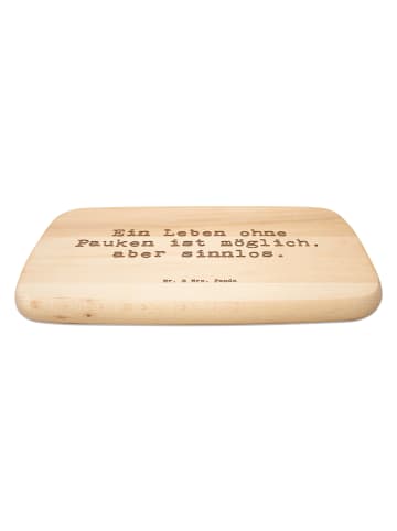 Mr. & Mrs. Panda Holz Schneidbrett Spruch Pauken Leben mit Spruch in Transparent