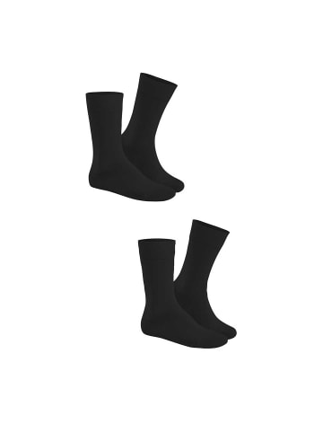 Hudson Socken Only 2-Pack druckfreier Bund in Black