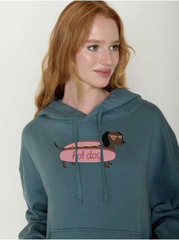 GreenBomb Mello Hot Dog in Altes Blau