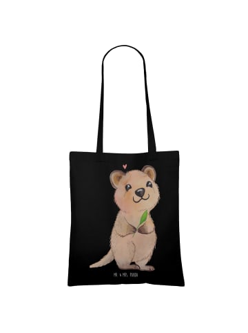 Mr. & Mrs. Panda Shopping Tasche Quokka Happy ohne Spruch in Schwarz