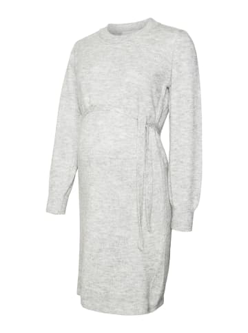 mama licious Strickkleid in Light Grey Melange