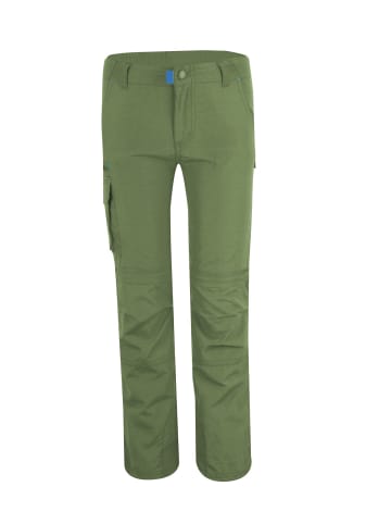 Trollkids Zip-Off Hose "Oppland Slim Fit" in Olivgrün / Grau