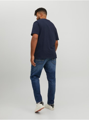Jack & Jones 2er-Set Plus Size T-Shirt Logo in Dunkelblau-Rot