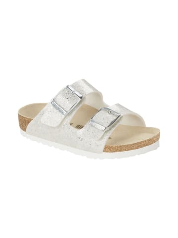 Birkenstock Pantoletten Arizona Kids BF in cosmic sparkle white