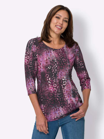 Sieh an! Longshirt in bordeaux-lavendel-bedruckt