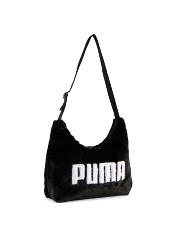 Puma Up Faux Fur Slouchy Hobo - Umhängetasche 31.5 cm (black) in schwarz