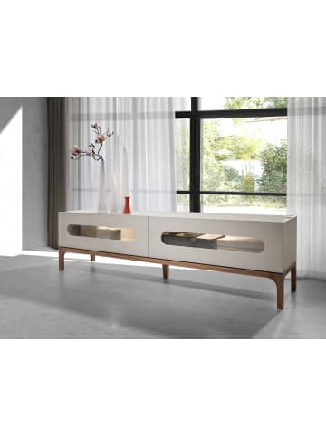 Angel Cerdá TV-Schrank 3242 in Grau / Walnuss – (B)180 x (H)41 x (T)51 cm