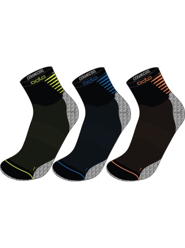 Odlo Socke "Ceramicool Q. 3-Pack" in Schwarz
