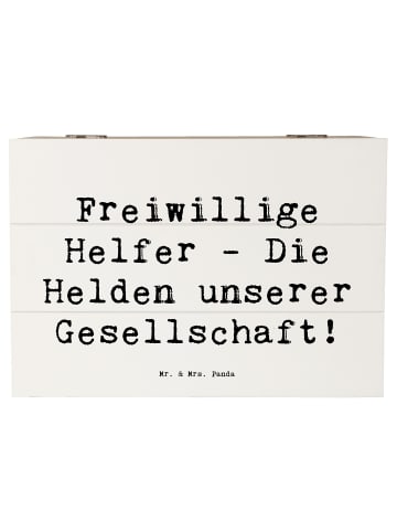 Mr. & Mrs. Panda Dekokiste Spruch Freiwilliger Held mit Spruch in Weiß