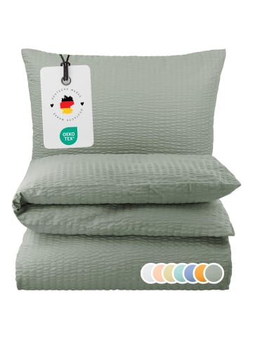 Carpe Sonno Seersucker Bettwäsche in Grau