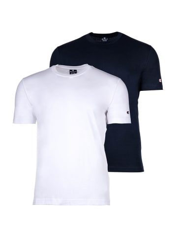 Champion T-Shirt 2er Pack in Weiß/Dunkelblau